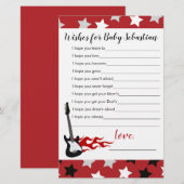 Red Rock Star Music Baby shower Wishes for Baby (Voorkant / Achterkant)
