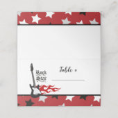 Red Rock Star Music Party Place Kaarten Plaatskaartje (Buitenkant ongevouwen)