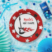 Red Rock Star Rock-a-bye Paper Borden Papieren Bordje (Feest)