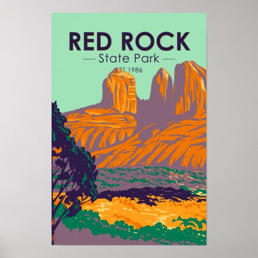 Red Rock State Park Arizona Vintage Poster (Voorkant)