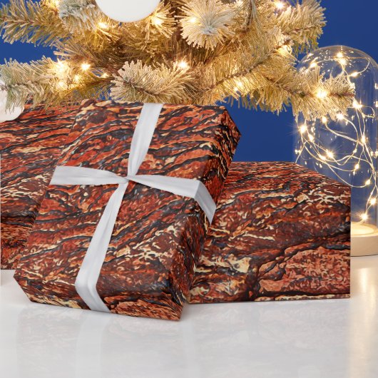 Red Rock Texture Cadeaupapier (Feestdagen)