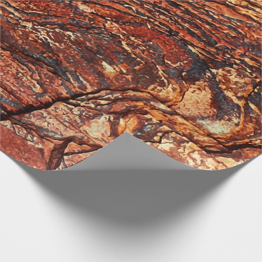 Red Rock Texture Cadeaupapier (Hoek)