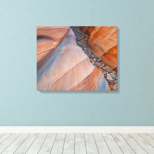 Red Rock Valley of Fire State Park Canvas Afdruk (Insitu (Houten vloer))