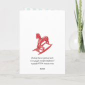 Red Rocking Horse strepen Kaart (Achterkant)