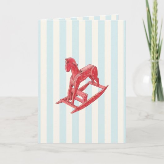 Red Rocking Horse strepen Kaart (Voorkant)