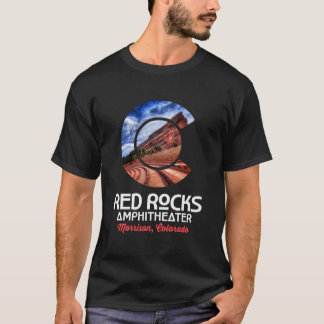 Red Rocks Amfitheater Colorado State Flag Morriso T-shirt