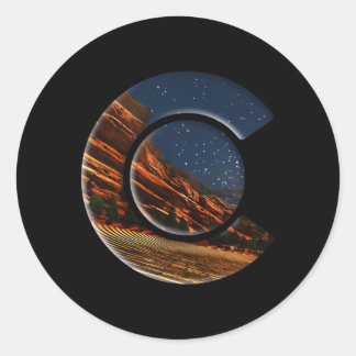 Red Rocks Amfitheater Ronde Sticker