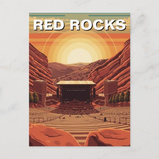 Red Rocks Amphitheater Colorado Briefkaart (Voorkant)
