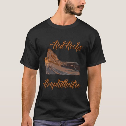 Red Rocks Amphitheater Colorado Conce T-shirt (Voorkant)
