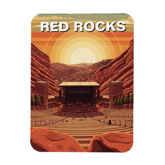 Red Rocks Amphitheater Colorado Magneet (Verticaal)
