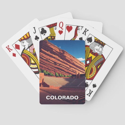 Red Rocks Amphitheater Colorado Pokerkaarten (Achterkant)