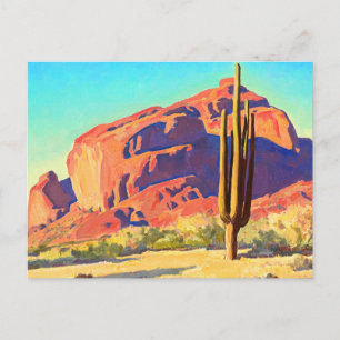 Red Rocks and Cactus, 1945 by Maynard Dixon Briefkaart