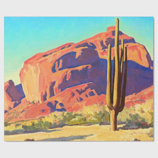 Red Rocks and Cactus, 1945 by Maynard Dixon Cadeaupapier (Vlak)