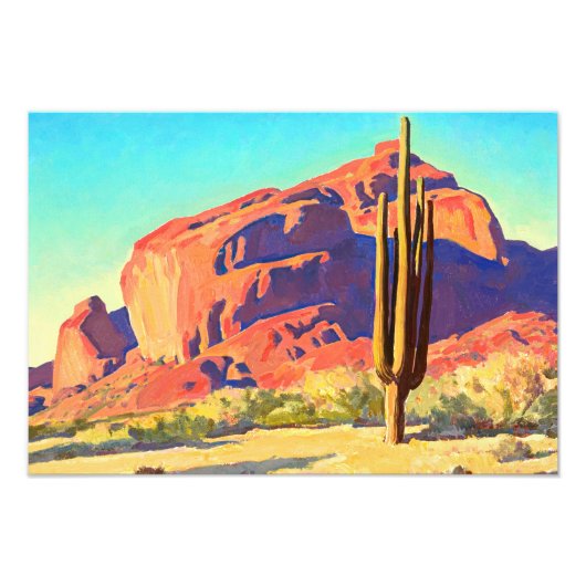 Red Rocks and Cactus, 1945 by Maynard Dixon Foto Afdruk (Voorkant)