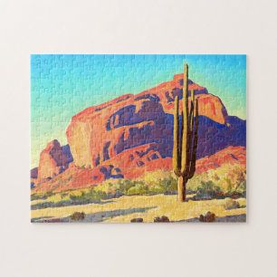 Red Rocks and Cactus, 1945 by Maynard Dixon Legpuzzel