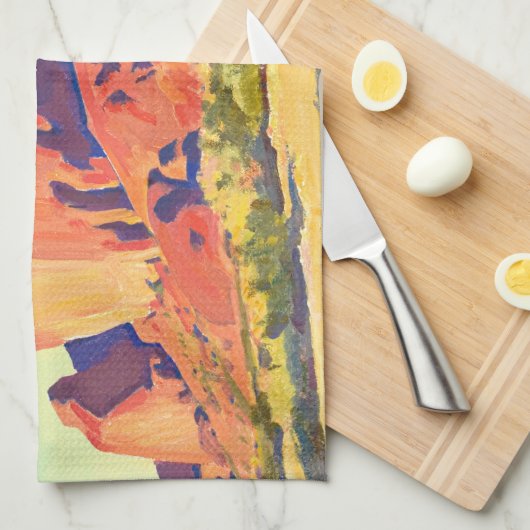 Red Rocks and Cactus, 1945 by Maynard Dixon Theedoek (Quarter Fold)