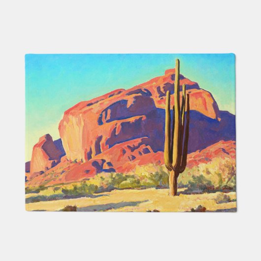 Red Rocks and Cactus van Maynard Dixon Deurmat (Voorkant)