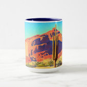 Red Rocks and Cactus van Maynard Dixon Mok (Midden)