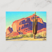 Red Rocks and Cactus van Maynard Dixon Visitekaartje (Voorkant)