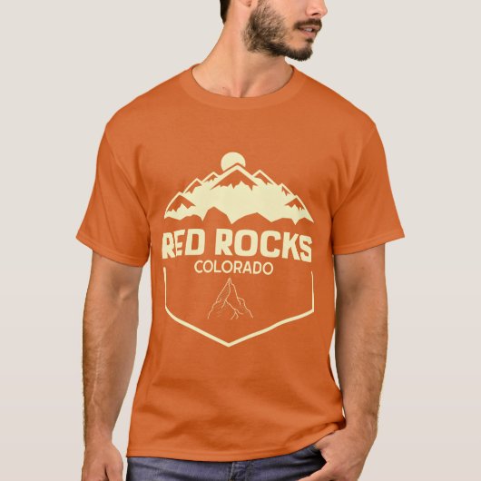 Red Rocks Colorado Beautiful Rocky Mountains vinta T-shirt (Voorkant)