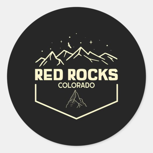 Red Rocks Colorado Epic Moonlight Ronde Sticker (Voorkant)