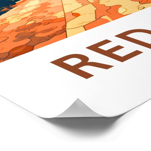 Red Rocks Colorado Reisprint Poster (Hoek)