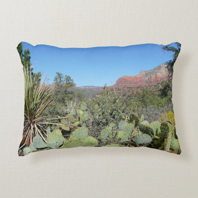 Red Rocks en Cacti I Decoratief Kussen (Voorkant)