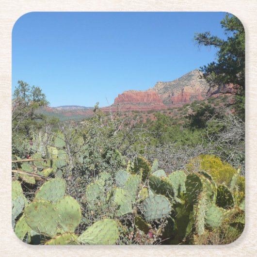 Red Rocks en Cacti I Kartonnen Onderzetters (Voorkant)