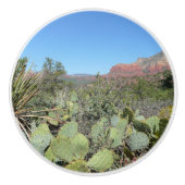 Red Rocks en Cacti I Keramische Knop (Voorkant)