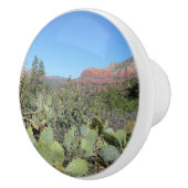 Red Rocks en Cacti I Keramische Knop (Rechts)