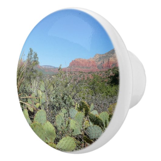 Red Rocks en Cacti I Keramische Knop (Rechts)