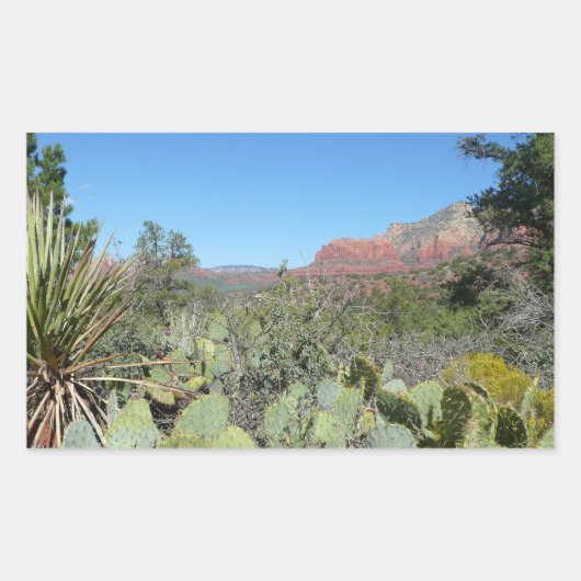 Red Rocks en Cacti I Rechthoekige Sticker (Voorkant)