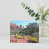 Red Rocks en Cacti II in Sedona Arizona Briefkaart (Staand voorkant)