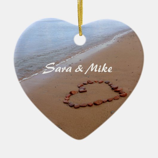 Red Rocks Heart Beach Ornament (Voorkant)