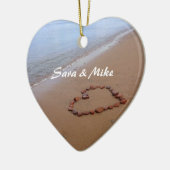Red Rocks Heart Beach Ornament (Links)
