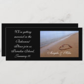 Red Rocks Heart in de zand-uitnodigingen Kaart (Voorkant / Achterkant)