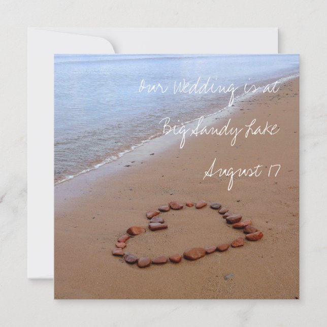 Red Rocks Heart op het strand van Sandy (Voorkant)