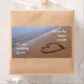 Red Rocks Heart op het strand van Sandy Etiket (Insitu)