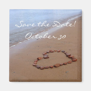 Red Rocks Heart op het strand van Sandy Magneet