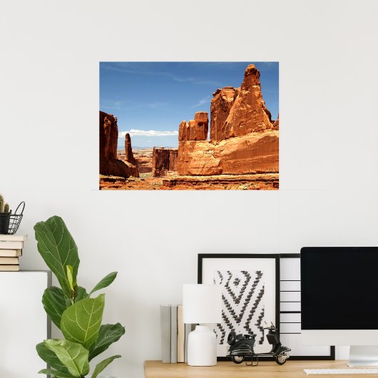 Red Rocks in Arches National Park Poster (Thuiskantoor)
