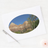 Red Rocks in Zion National Park Ovale Sticker (Envelop)