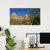 Red Rocks in Zion National Park Poster (Thuiskantoor)