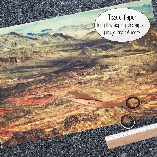 Red Rocks Mountain Scene Art Tissuepapier