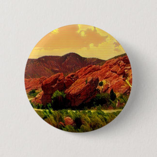 Red Rocks Park Denver Colorado Ronde Button 5,7 Cm
