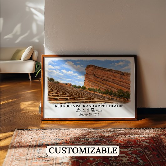 Red Rocks Park en Amphitheater Colorado Poster