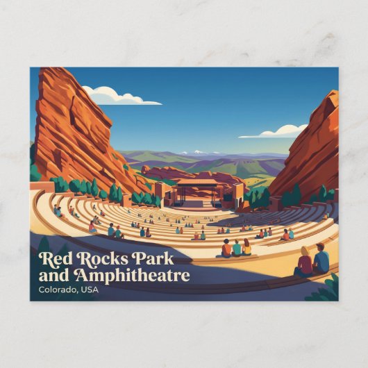 Red Rocks Park en Amphitheater VS Briefkaart (Voorkant)