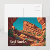 Red Rocks Park en Amphitheater VS Briefkaart (Voorkant / Achterkant)