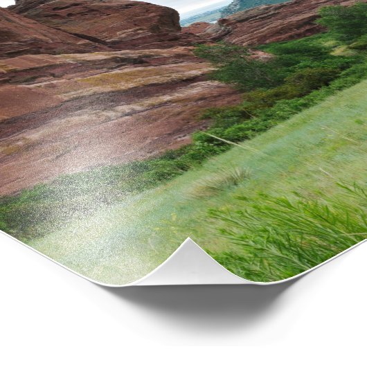 Red Rocks Park en Mountain Range Foto Afdruk (Hoek)