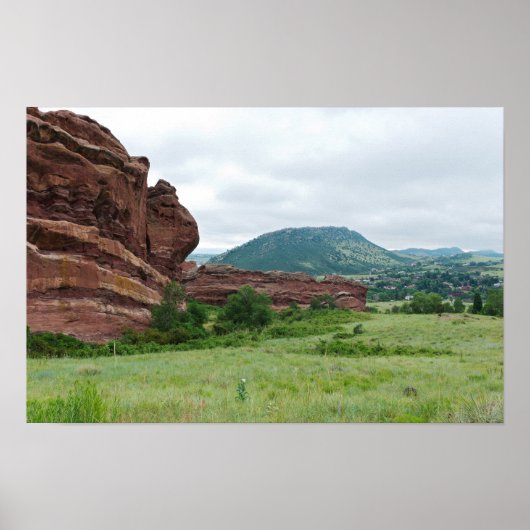 Red Rocks Park en Mountain Range Poster (Voorkant)
