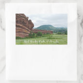Red Rocks Park en Mountain Range Rechthoekige Sticker (Tas)